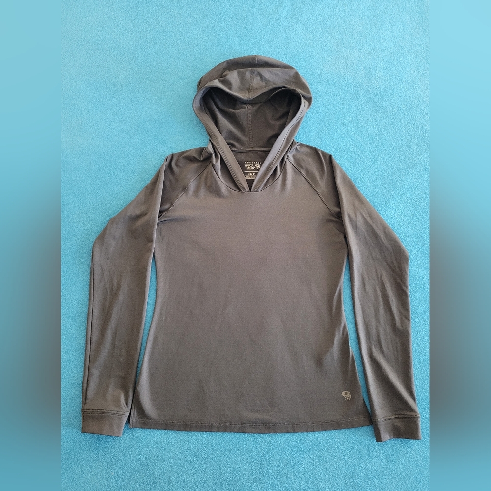 Mountain Hardwear Hoodie Womens Small Long Sleeve Lightweight Pullover Gray